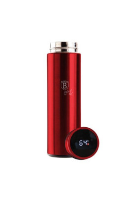 Термос 450 мл із датчиком температури Berlinger Haus Metallic Line Burgundy Edition (BH-7955)