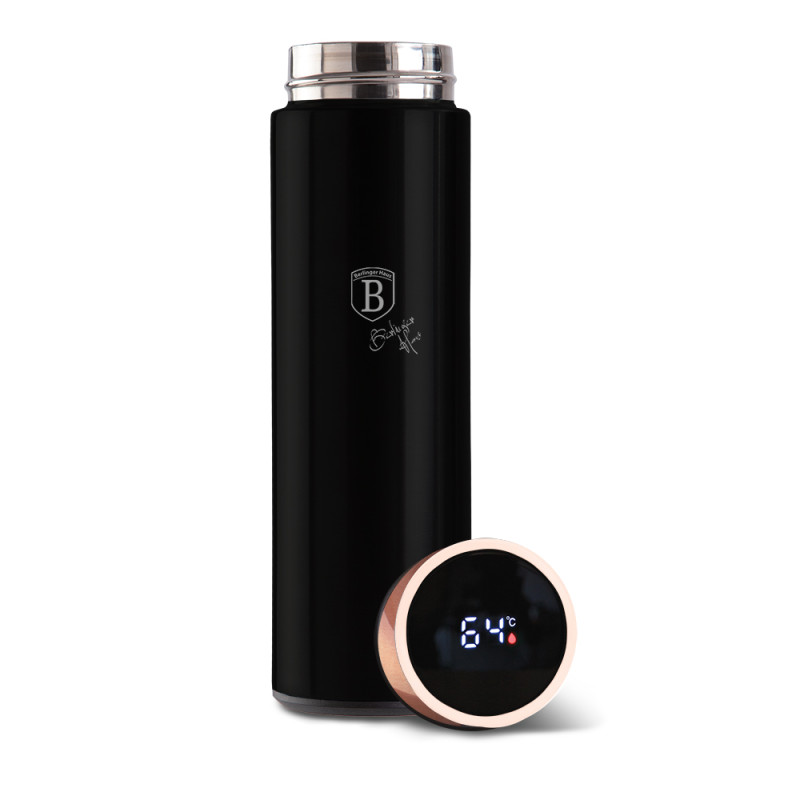 Термос 450 мл із датчиком температури Berlinger Haus Black Rose/Monaco Collection (BH-7957)