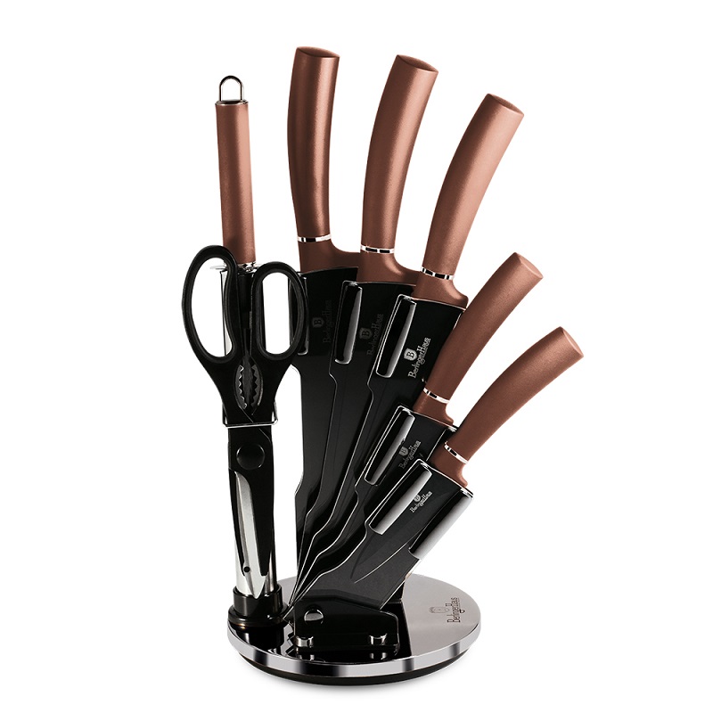 Набір ножів на акриловій підставці Berlinger Haus Metallic Line Rose Gold Edition (BH-2561)