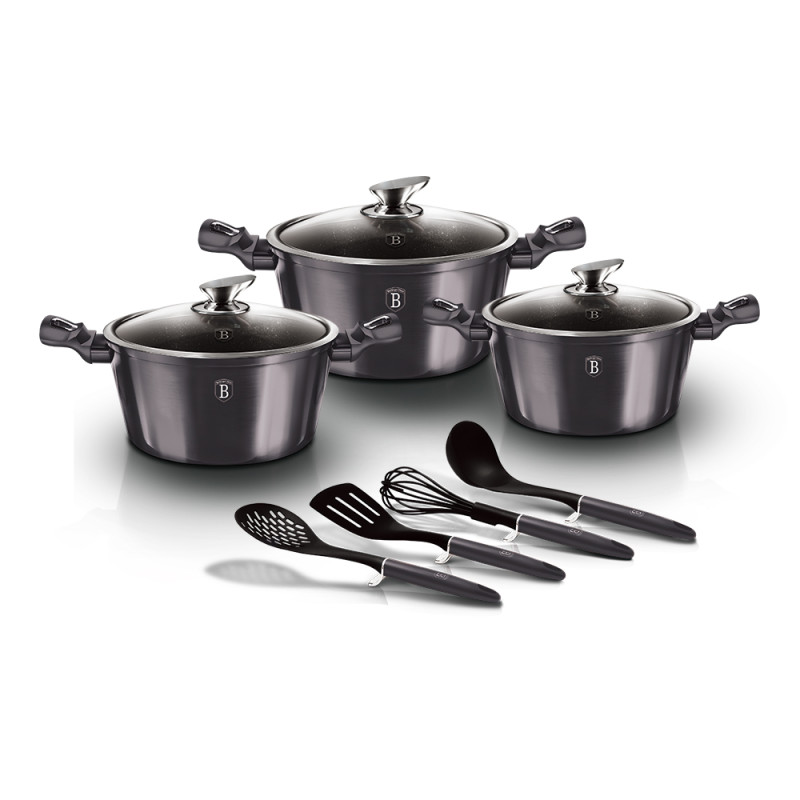 Набір посуду 10 предметів Berlinger Haus Metallic Line Carbon Pro Edition (BH-6919)