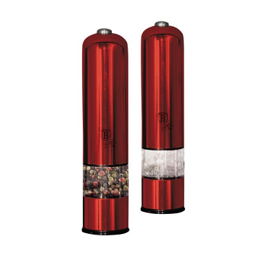 Набір електричних млинів для солі та перцю Berlinger Haus Metallic Line Burgundy Edition (BH-7217)