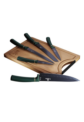 Набір ножів з обробною дошкою Berlinger Haus Emerald Collection (BH-2551)