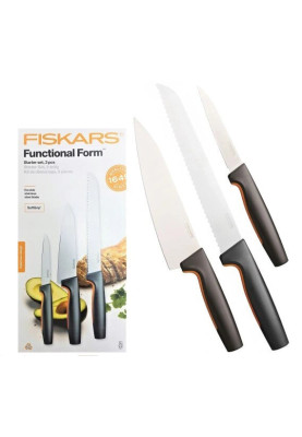 Набір із 3 кухонних ножів Fiskars Functional Form (1057559)
