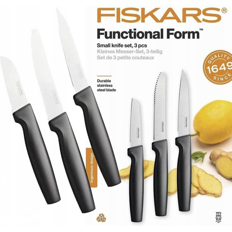 Набір ножів для чищення Fiskars Functional Form Small Knife Set (1057561)