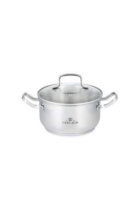 Каструля з кришкою 20 см 2,5 л Gerlach Simple (5901035499799)