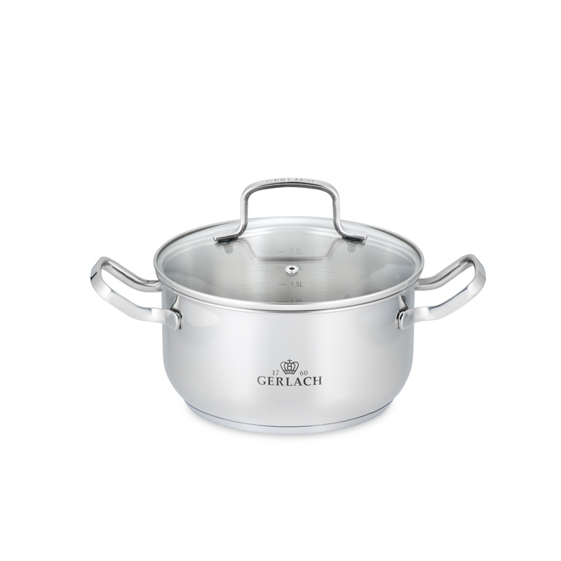 Каструля з кришкою 20 см 2,5 л Gerlach Simple (5901035499799)