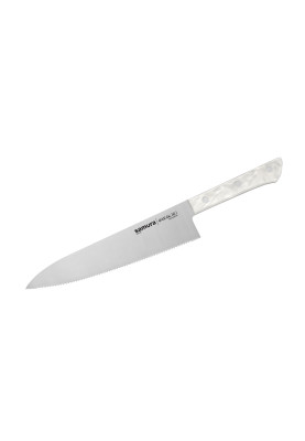 Кухонний Шеф ніж 208 мм серрейтор Samura Harakiri Acryl (SHR-0086AW)