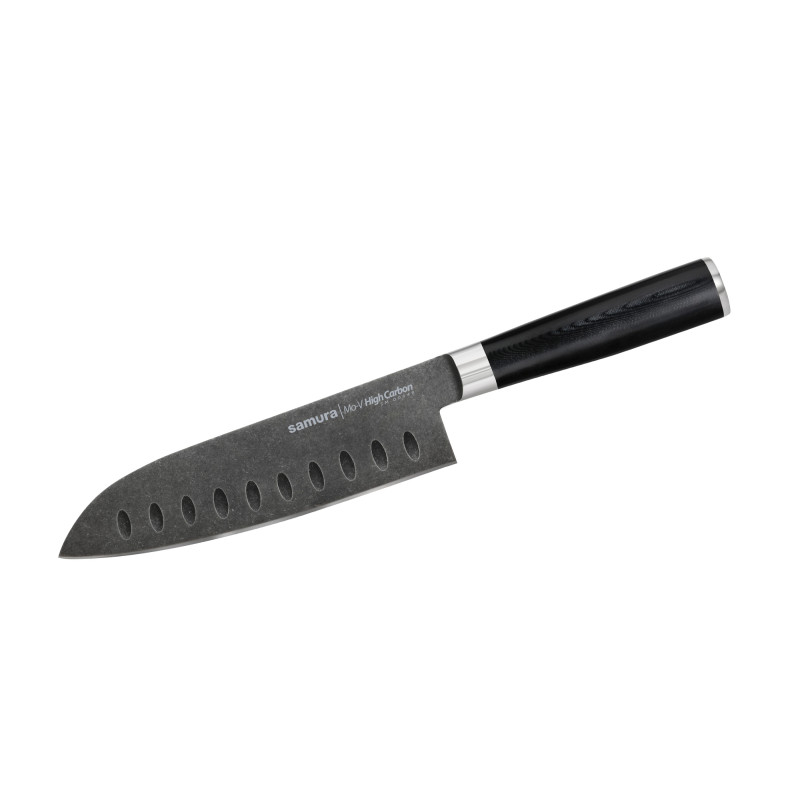 Ніж кухонний Сантоку 180 мм Samura Mo-V Stonewash (SM-0094B)
