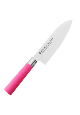 Кухонний ніж Сантоку 170 мм Satake Macaron Pink (807-265)