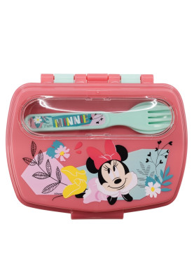 Ланч-бокс дитячий з ложкою та вилкою Stor Minnie Mouse (74409)