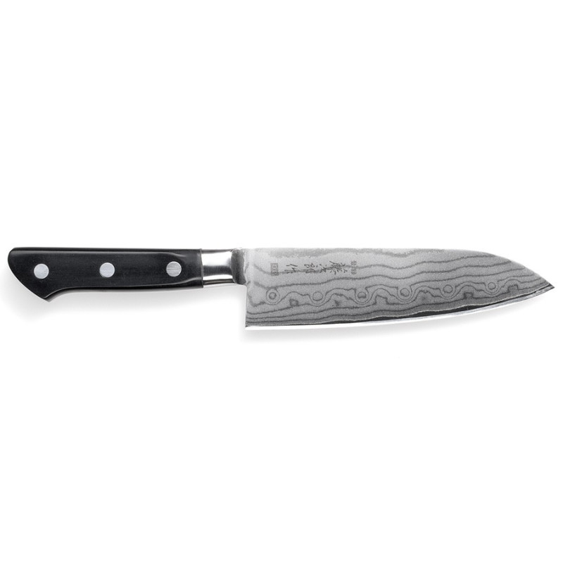 Кухонний ніж Сантоку 170 мм Tojiro Classic Damascus (F-659)