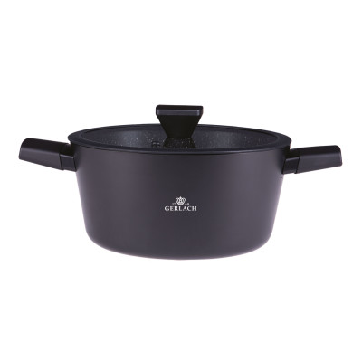 Каструля з кришкою 24 см 4,4 л Gerlach Granitex (5901035504707)
