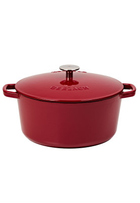 Каструля чавунна 26 см 5 л Gerlach Natur Iron бордова (5901035510579)