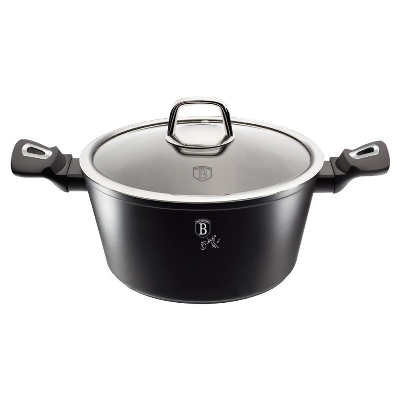 Каструля з кришкою 2,5 л Berlinger Haus Black Silver Line Collection (BH-1851)
