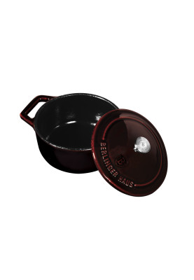 Порційна чавунна кастрюля 10 см 0,31 л Berlinger Haus Metallic Line Burgundy Edition (BH-6495)