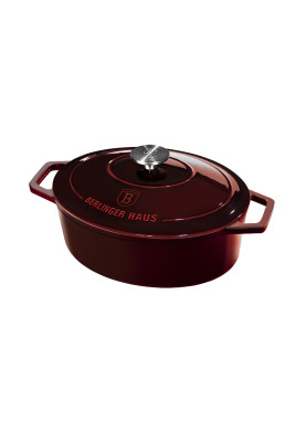 Каструля чавунна 30 см 4,65 л Berlinger Haus Metallic Line Burgundy Edition (BH-6499)