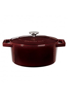 Каструля чавунна 20 см 2,75 л Berlinger Haus Metallic Line Burgundy Edition (BH-6516)