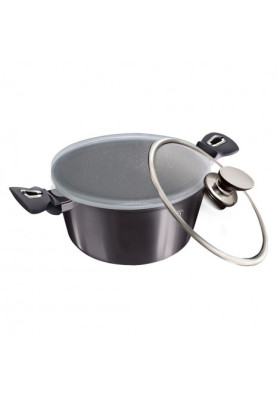 Каструля з кришкою 30 см 8 л Berlinger Haus Metallic Line Carbon Pro Edition (BH-6924)