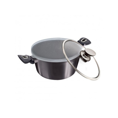 Каструля з кришкою 30 см 8 л Berlinger Haus Metallic Line Carbon Pro Edition (BH-6924)
