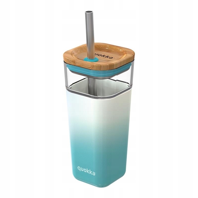 Пляшка з трубочкою Quokka Teal Gradient 540 мл (40054)