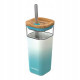Пляшка з трубочкою Quokka Teal Gradient 540 мл (40054)