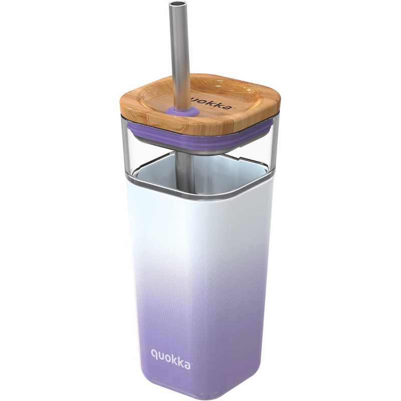 Пляшка з трубочкою Quokka Lilac Gradient 540 мл (40055)