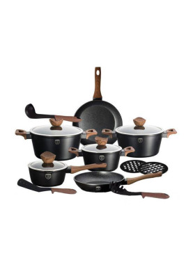 Набір посуду Berlinger Haus Ebony Rosewood Collection 15 предметів (BH-1537)