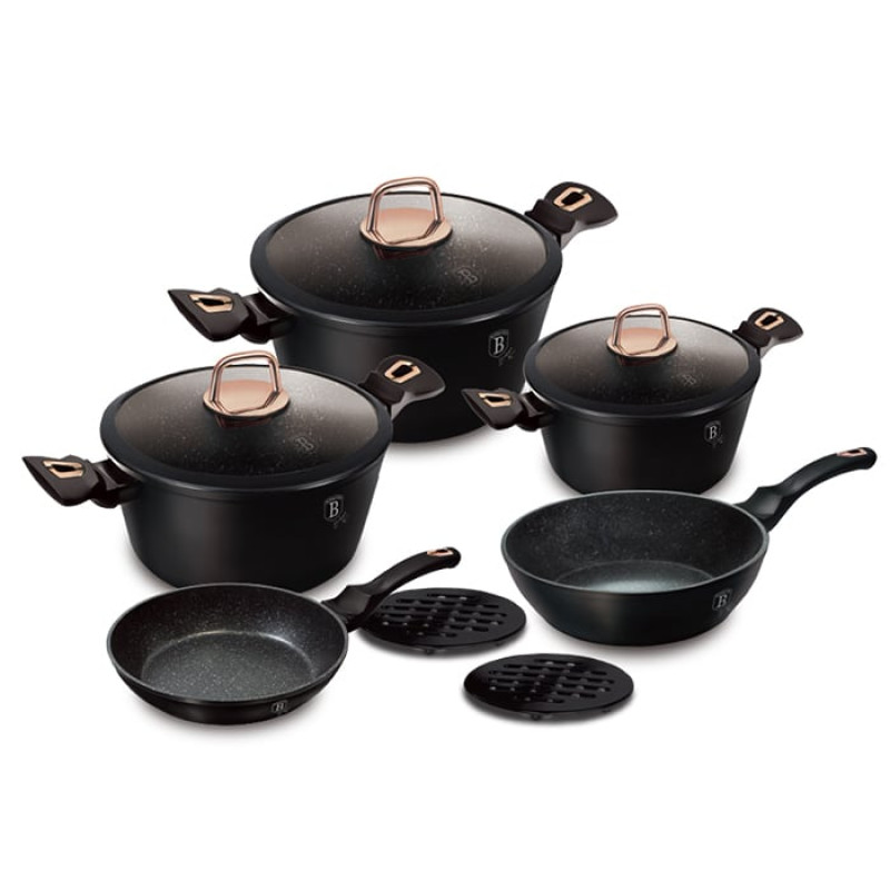 Набір посуду 10 предметів Berlinger Haus Black Rose Collection (BH-8168)