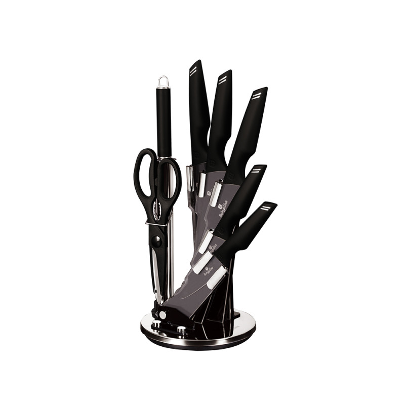 Набір ножів на акриловій підставці Berlinger Haus Black Silver Collection (BH-2693)
