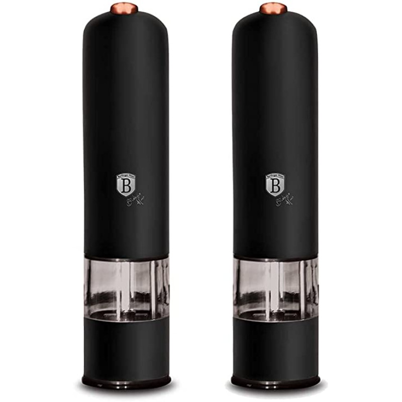 Набір електричних млинів для солі та перцю Berlinger Haus Black Rose Collection (BH-9286)