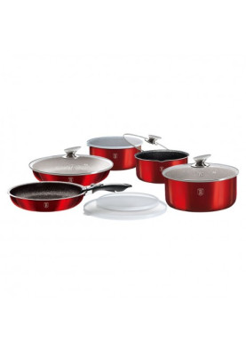 Набір посуду 12 предметів Berlinger Haus Metallic Line Burgundy Edition (BH-1674)