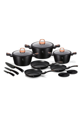 Набір посуду 14 предметів Berlinger Haus Black Rose Collection (BH-7187)