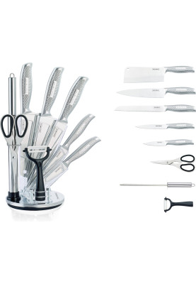 Набір ножів Royalty Line з 9 предметів Silver (RL-KSS510)