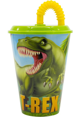 Стакан для дітей з трубочкою 430 мл Stor Dinosaur (26230)