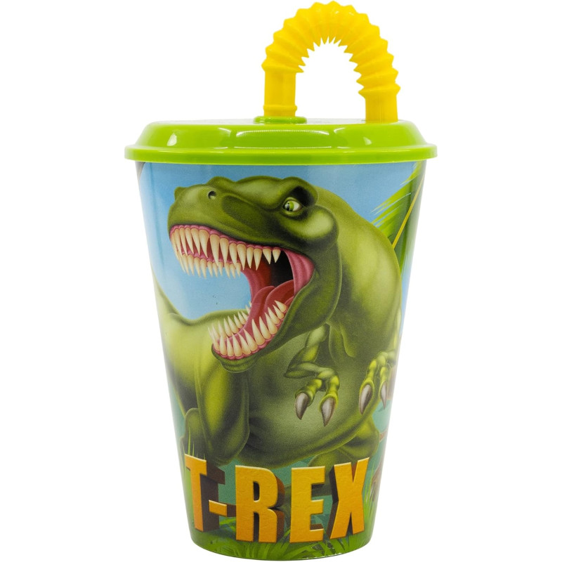 Стакан для дітей з трубочкою 430 мл Stor Dinosaur (26230)