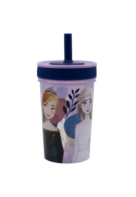 Стакан для дітей з силіконовою трубочкою 465 мл Stor Frozen (74286)