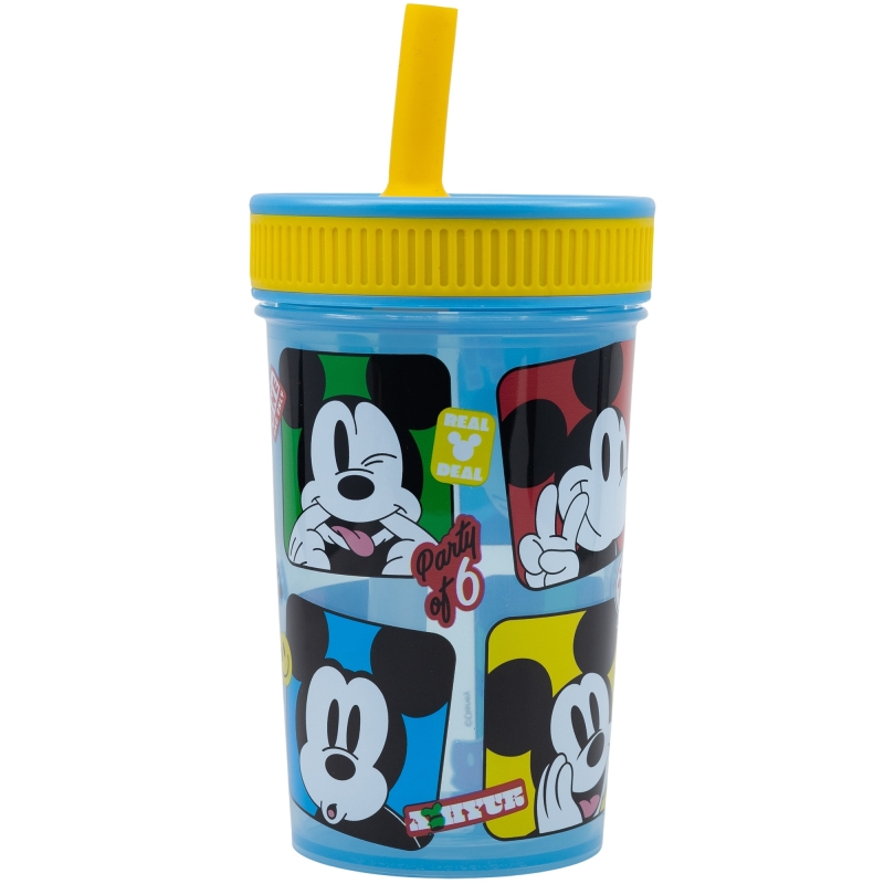 Стакан для дітей з силіконовою трубочкою 465 мл Stor Mickey Mouse (74386)