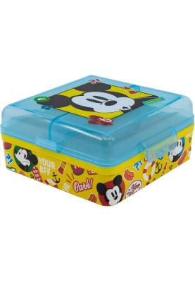 Ланч-бокс квадратний на 3 відділення Stor Mickey Mouse (74393)