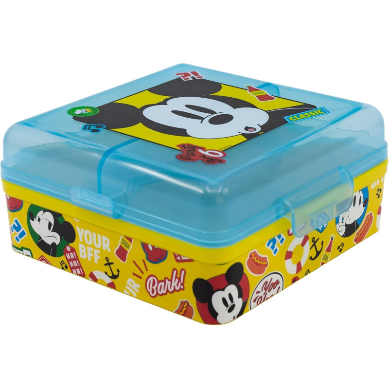 Ланч-бокс квадратний на 3 відділення Stor Mickey Mouse (74393)