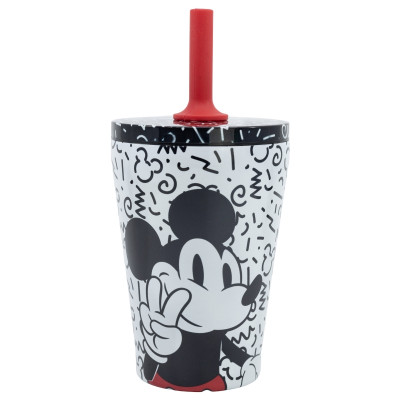 Термостакан для дітей з силіконовою трубочкою 360 мл Stor Mickey Mouse (74398)