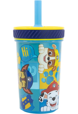 Стакан для дітей з силіконовою трубочкою 370 мл Stor Paw Patrol (74687)