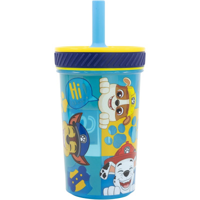 Стакан для дітей з силіконовою трубочкою 370 мл Stor Paw Patrol (74687)
