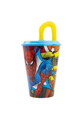 Стакан для дітей з трубочкою 430 мл Stor Spider-Man (74730)