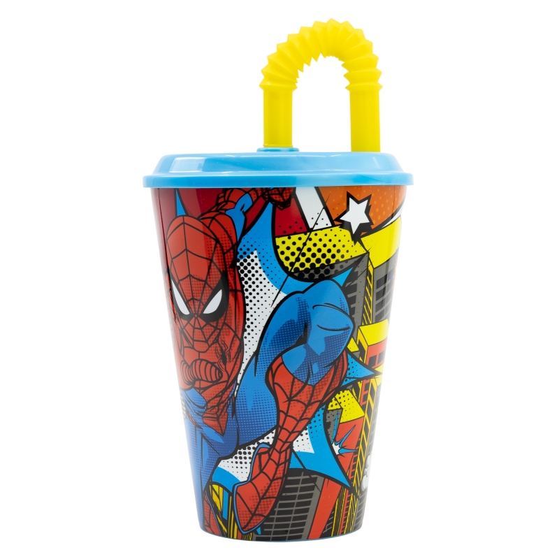 Стакан для дітей з трубочкою 430 мл Stor Spider-Man (74730)