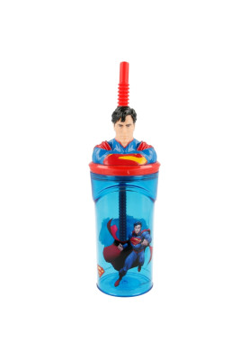 Стакан для дітей з трубочкою 360 мл Stor Superman (93058)