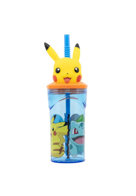Стакан для дітей з трубочкою 360 мл Stor Pokemon (08066)