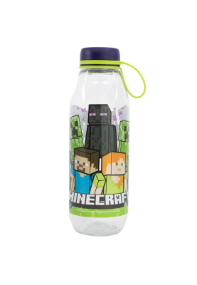 Пляшка для води із силіконовою ручкою 650 мл Stor Minecraft (40483)