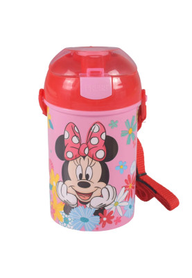 Дитяча пляшка для води з ремінцем 450 мл Stor Minnie Mouse (74469)