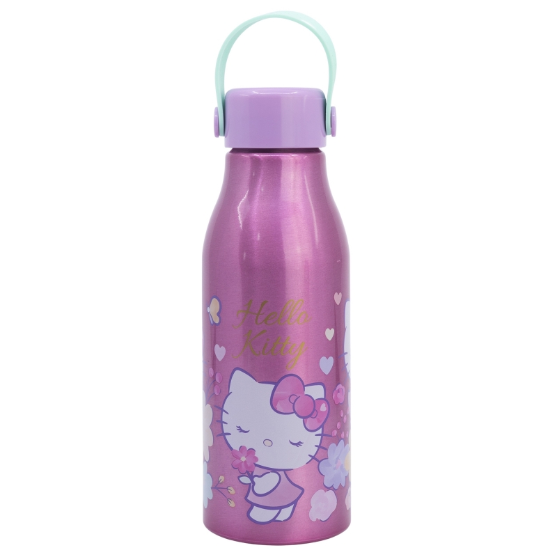 Пляшка для води алюмінієва із силіконовою ручкою 760 мл Stor Hello Kitty (81761)