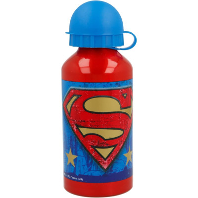Пляшка алюмінієва дитяча 400 мл Stor Superman (85634)